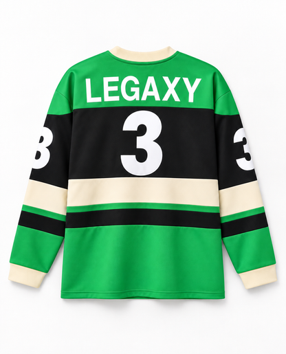 My Store Studio Hockey Jersey showing team logo, player number, and blue and white design on lightweight athletic fabric.