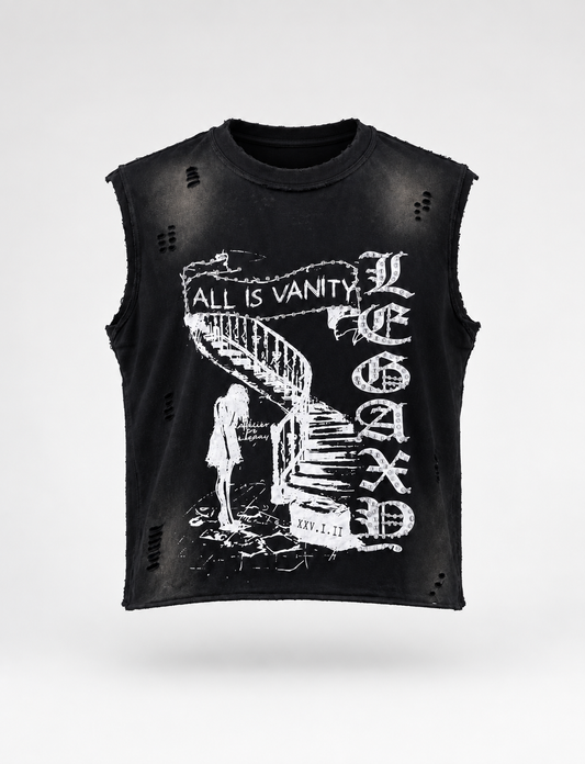 All Is Vanity T-Shirt by Legaxy Studios featuring a stylish graphic design on soft cotton fabric.