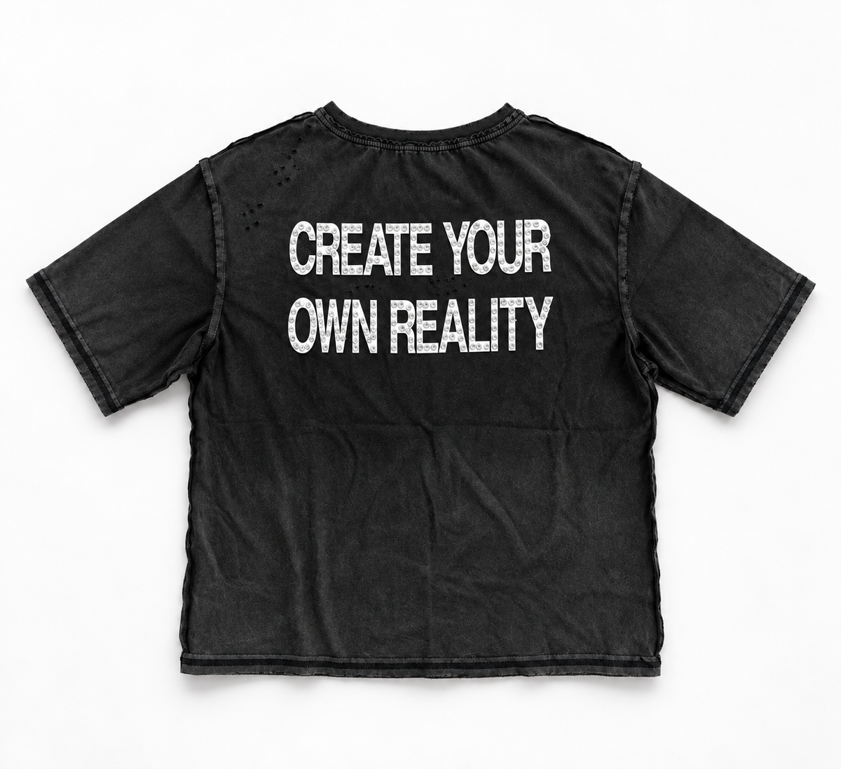 Gray Studio Crew T-Shirt by Legaxy Studios with a relaxed fit and minimalist design, displayed on a flat lay.