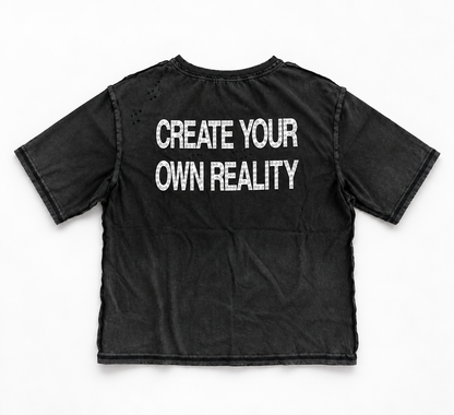 Gray Studio Crew T-Shirt by Legaxy Studios with a relaxed fit and minimalist design, displayed on a flat lay.
